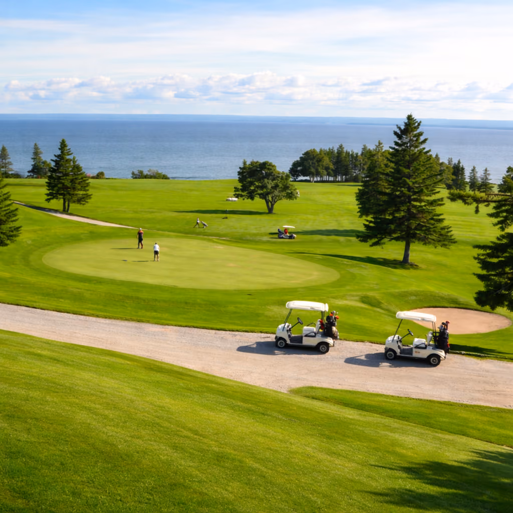 Golf avec vue sur la mer